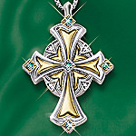 Irish Blessings Cross Pendant Necklace